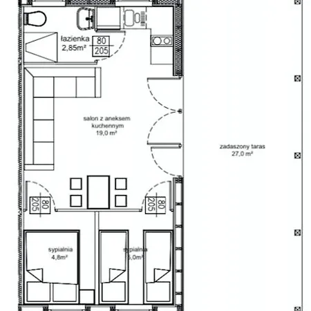 Domki W Lipnicy Apartment *